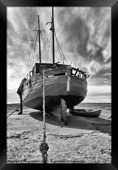 Old Fishing Boat Framed Print by Dave Wilkinson North Devon Ph