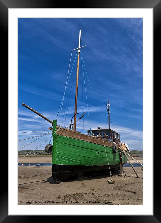 Old Fishing Boat Framed Mounted Print by Dave Wilkinson North Devon Ph