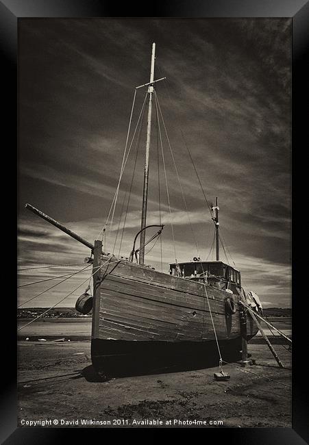 Old Fishing Boat Framed Print by Dave Wilkinson North Devon Ph