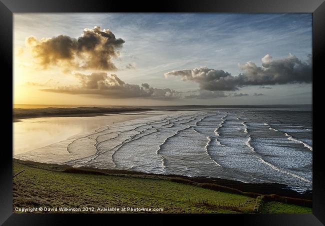 Saunton Sands Sunrise Framed Print by Dave Wilkinson North Devon Ph