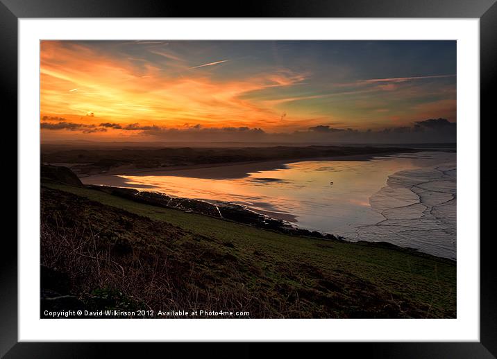 Saunton Sands Framed Mounted Print by Dave Wilkinson North Devon Ph