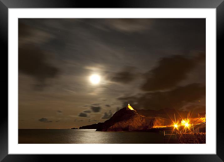 Ilfracombe by Night Framed Mounted Print by Dave Wilkinson North Devon Ph