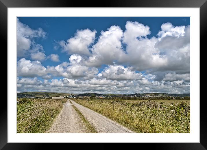 Braunton Marsh Framed Mounted Print by Dave Wilkinson North Devon Ph