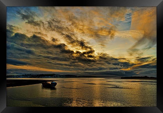 Fire in the Sky Framed Print by Dave Wilkinson North Devon Ph