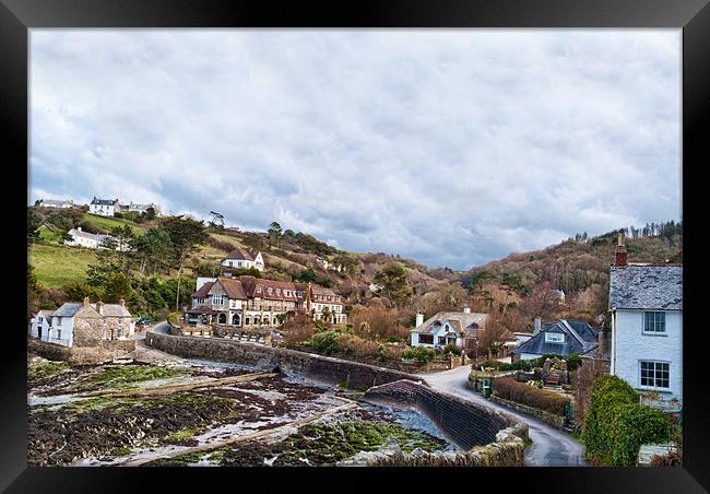 Lee Bay Framed Print by Dave Wilkinson North Devon Ph