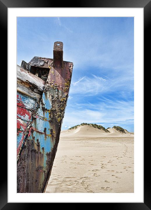 Wreck Framed Mounted Print by Dave Wilkinson North Devon Ph