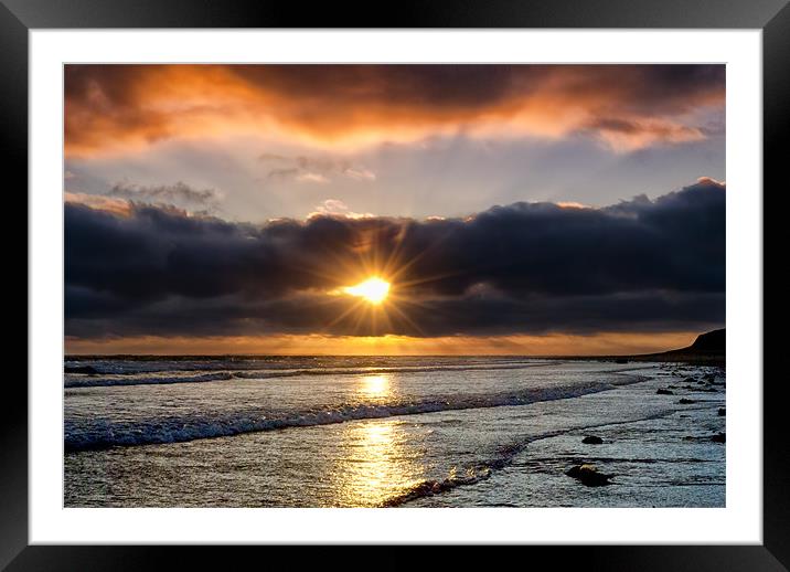 Airy Point Sunset Framed Mounted Print by Dave Wilkinson North Devon Ph