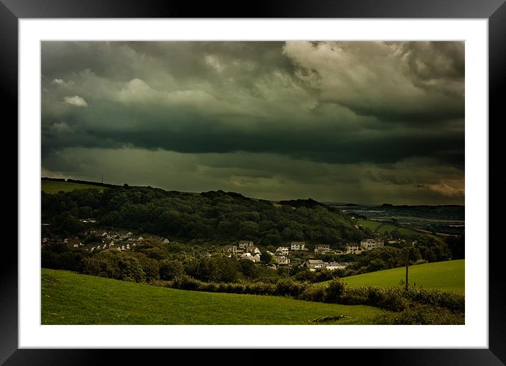 Storm Brewing Framed Mounted Print by Dave Wilkinson North Devon Ph