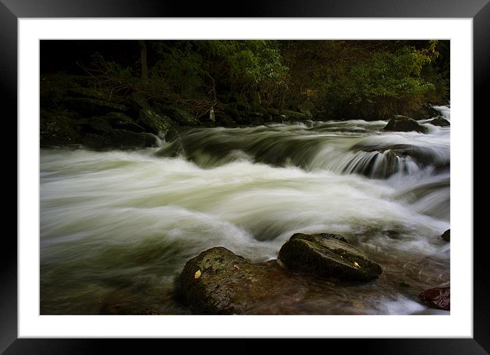 River Lyn Framed Mounted Print by Dave Wilkinson North Devon Ph