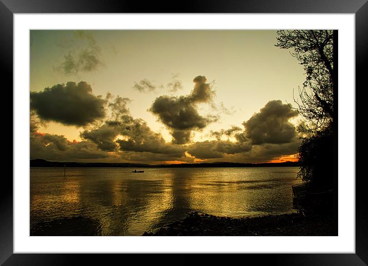 River Taw sunrise Framed Mounted Print by Dave Wilkinson North Devon Ph
