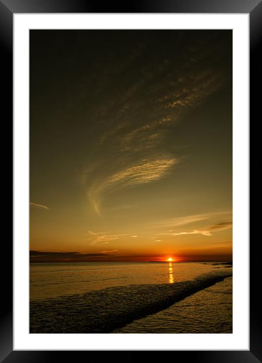 Lundy Island Sunset Framed Mounted Print by Dave Wilkinson North Devon Ph