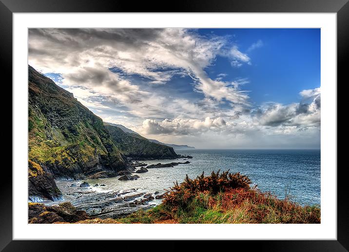 White Pebble Beach Framed Mounted Print by Dave Wilkinson North Devon Ph