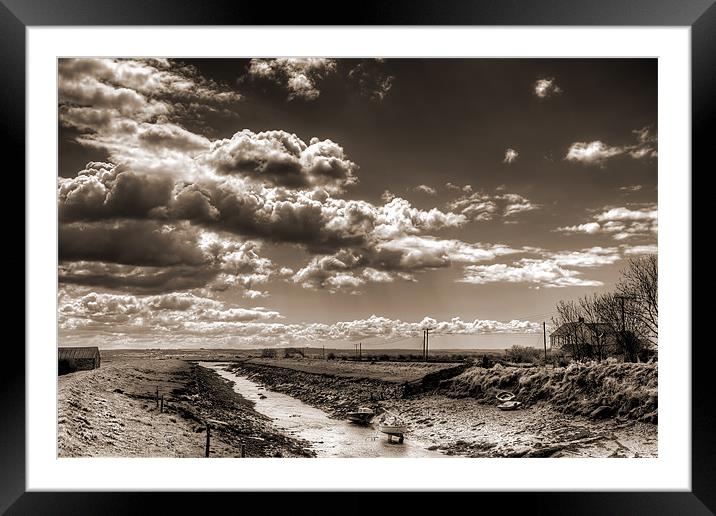 Braunton Canal Framed Mounted Print by Dave Wilkinson North Devon Ph