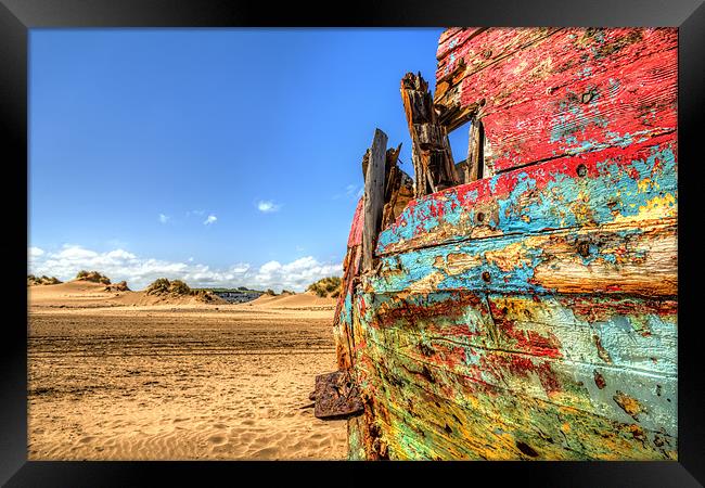 Old Wreck Framed Print by Dave Wilkinson North Devon Ph