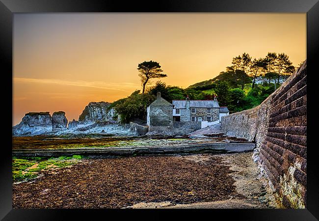 The Old Mill House Lee Bay. Framed Print by Dave Wilkinson North Devon Ph