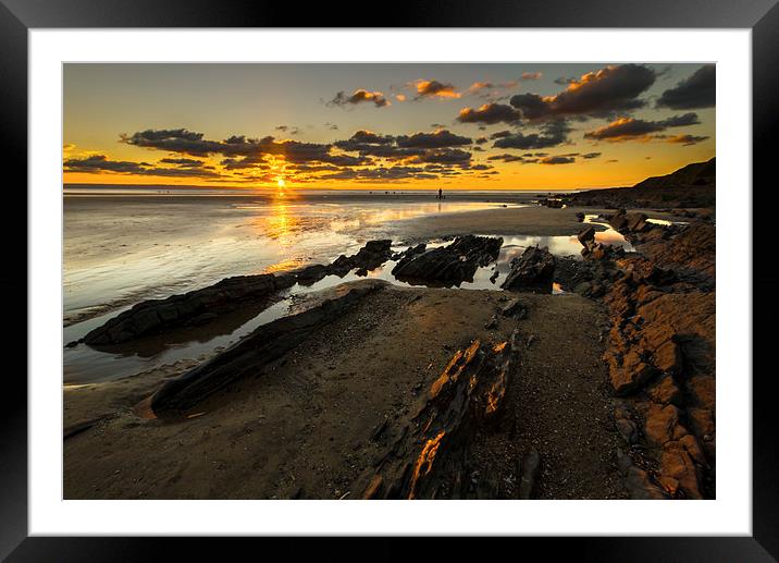 Saunton Sands North Devon Framed Mounted Print by Dave Wilkinson North Devon Ph