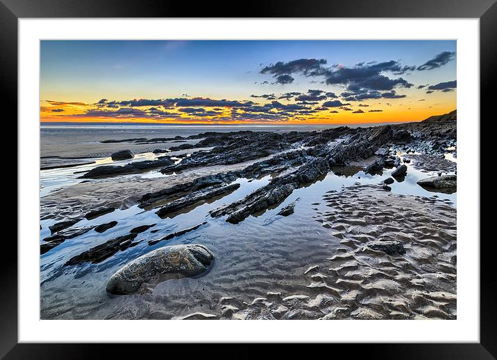 Saunton Sands North Devon Framed Mounted Print by Dave Wilkinson North Devon Ph