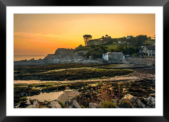 Lee Bay sunrise Framed Mounted Print by Dave Wilkinson North Devon Ph