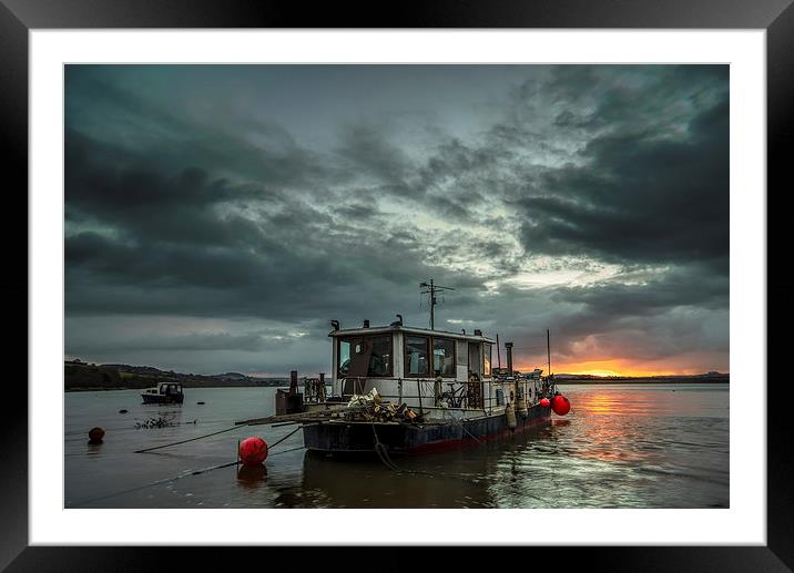 Sunrise on the River Taw Framed Mounted Print by Dave Wilkinson North Devon Ph