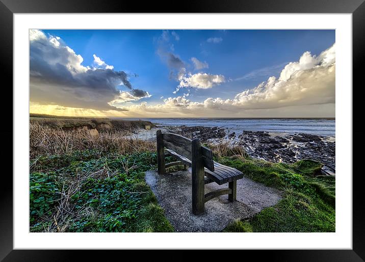 Down End, Croyde Bay. Framed Mounted Print by Dave Wilkinson North Devon Ph