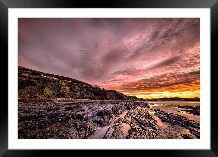Sunrise at Saunton Sands Framed Mounted Print by Dave Wilkinson North Devon Ph
