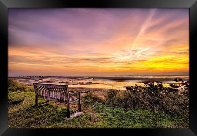 Sunrise on the River Taw Estuary Framed Print by Dave Wilkinson North Devon Ph