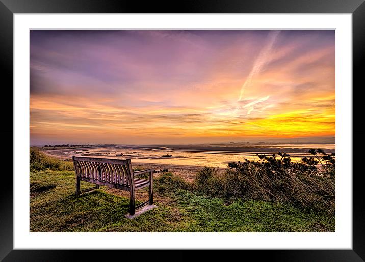 Sunrise on the River Taw Estuary Framed Mounted Print by Dave Wilkinson North Devon Ph