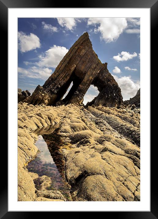 Blackchurch Rock Framed Mounted Print by Dave Wilkinson North Devon Ph