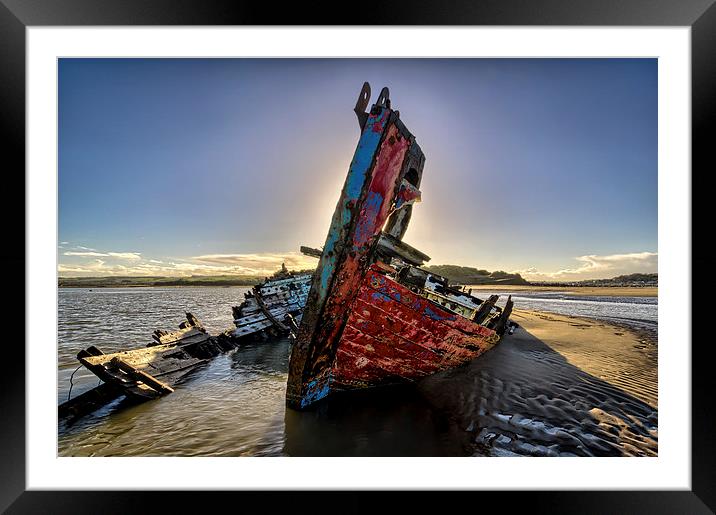 Wreck Framed Mounted Print by Dave Wilkinson North Devon Ph