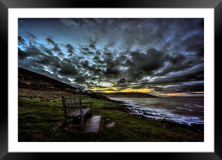 Croyde Bay daybreak. Framed Mounted Print by Dave Wilkinson North Devon Ph