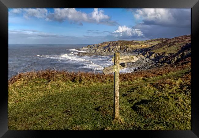 Bull Point North Devon Framed Print by Dave Wilkinson North Devon Ph