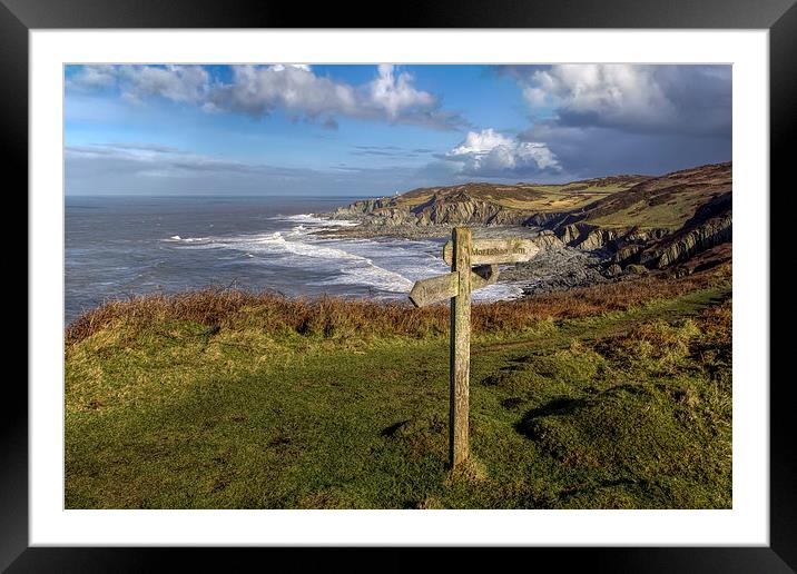 Bull Point North Devon Framed Mounted Print by Dave Wilkinson North Devon Ph