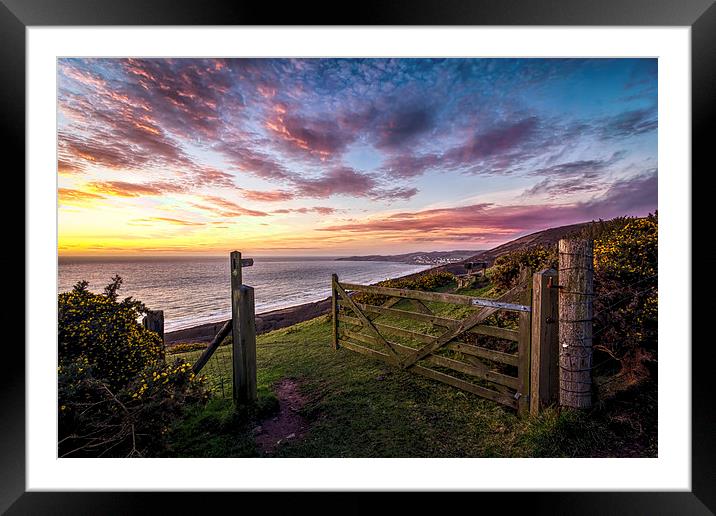 Woolacombe Bay Framed Mounted Print by Dave Wilkinson North Devon Ph