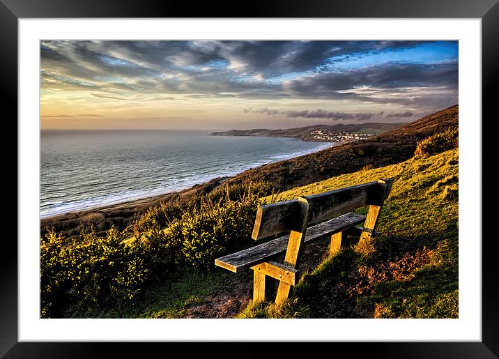 Woolacombe Bay Framed Mounted Print by Dave Wilkinson North Devon Ph