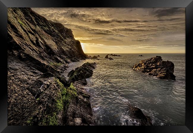 North Devon Coastline Framed Print by Dave Wilkinson North Devon Ph