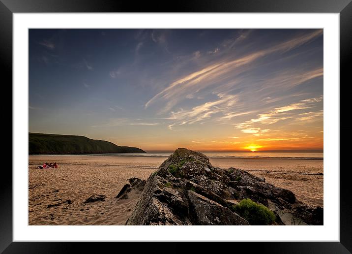 Watching the sunset Framed Mounted Print by Dave Wilkinson North Devon Ph