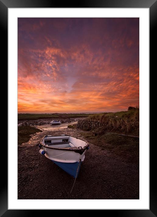  Velatror Quay sunrise Framed Mounted Print by Dave Wilkinson North Devon Ph