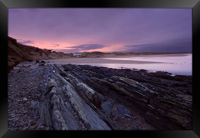  Saunton Sands sunrise Framed Print by Dave Wilkinson North Devon Ph