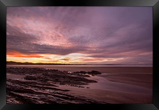  Sunrise at Saunton Sands Framed Print by Dave Wilkinson North Devon Ph