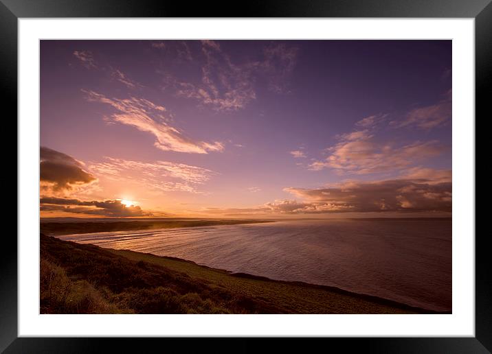  Saunton Sands winter sunrise Framed Mounted Print by Dave Wilkinson North Devon Ph