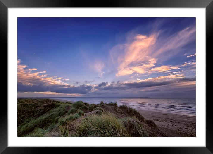   Saunton Sands sunset Framed Mounted Print by Dave Wilkinson North Devon Ph