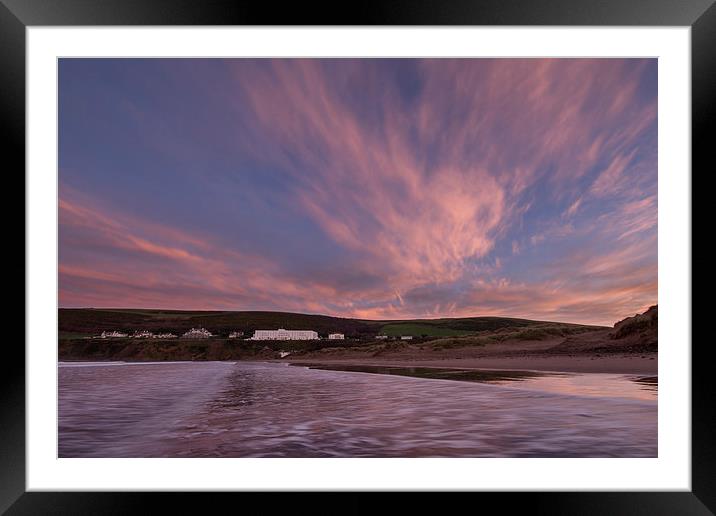   Saunton sands sunrise Framed Mounted Print by Dave Wilkinson North Devon Ph