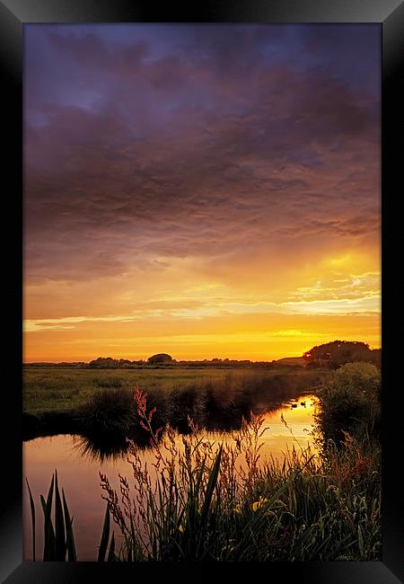  Braunton Marsh Framed Print by Dave Wilkinson North Devon Ph