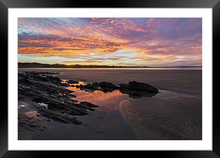   Sunrise at Saunton Sands Framed Mounted Print by Dave Wilkinson North Devon Ph