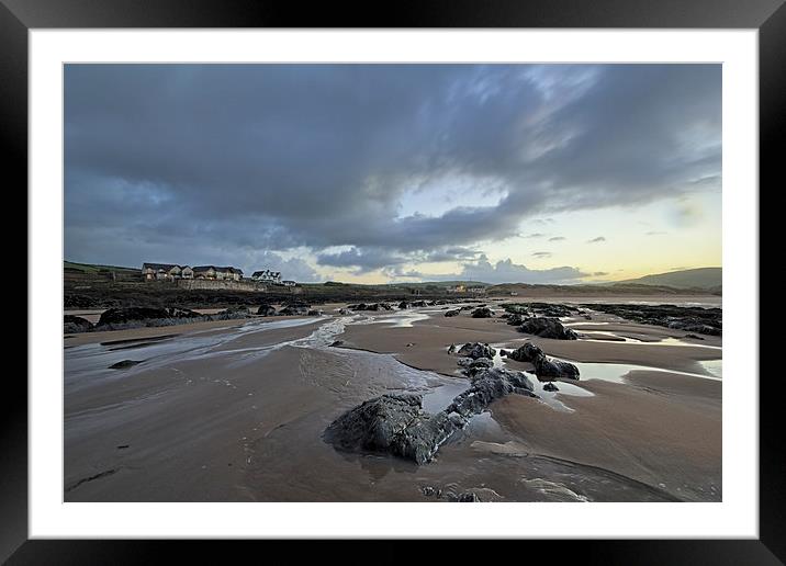  Early morning at Croyde Bay Framed Mounted Print by Dave Wilkinson North Devon Ph