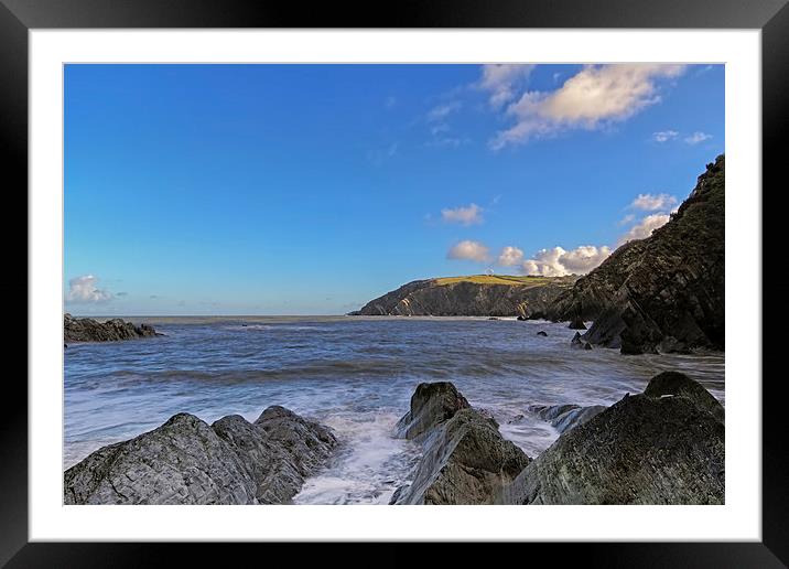  Sandy Cove, Lee Bay North Devon. Framed Mounted Print by Dave Wilkinson North Devon Ph