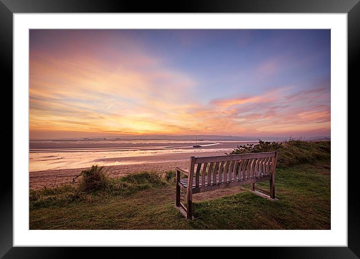  Sunrise on the Taw Estuary Framed Mounted Print by Dave Wilkinson North Devon Ph