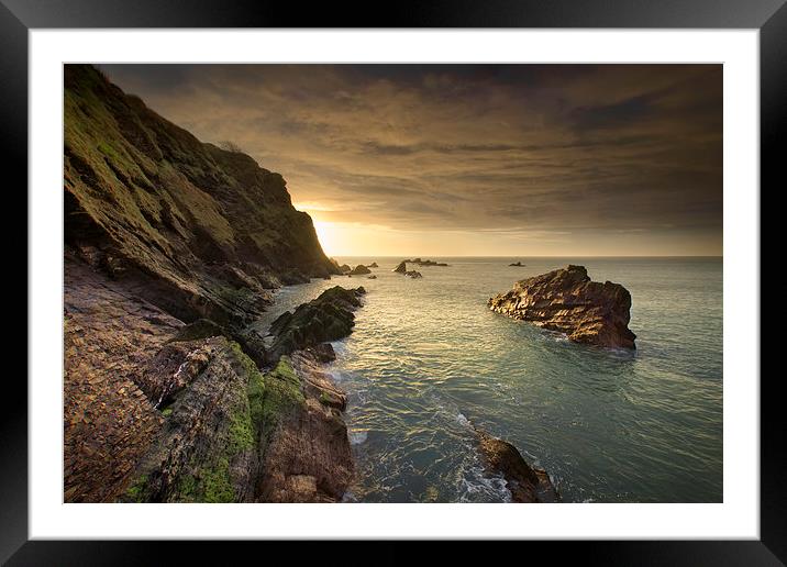  North Devon Coastline at Ilfracombe. Framed Mounted Print by Dave Wilkinson North Devon Ph