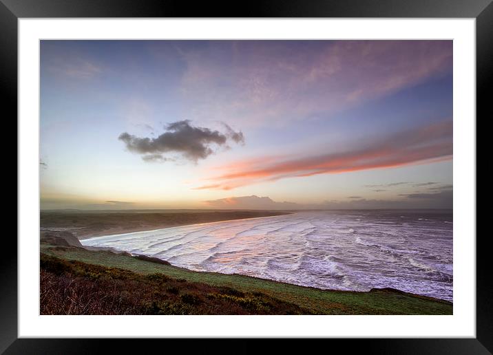   Saunton Sands last sunrise of the year Framed Mounted Print by Dave Wilkinson North Devon Ph