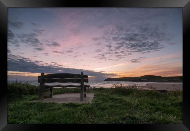 Croyde Bay Sunset Framed Print by Dave Wilkinson North Devon Ph